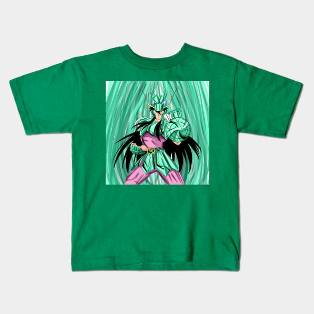 saint seiya shiryu the dragon in rozan arts Kids T-Shirt by jorge_lebeau